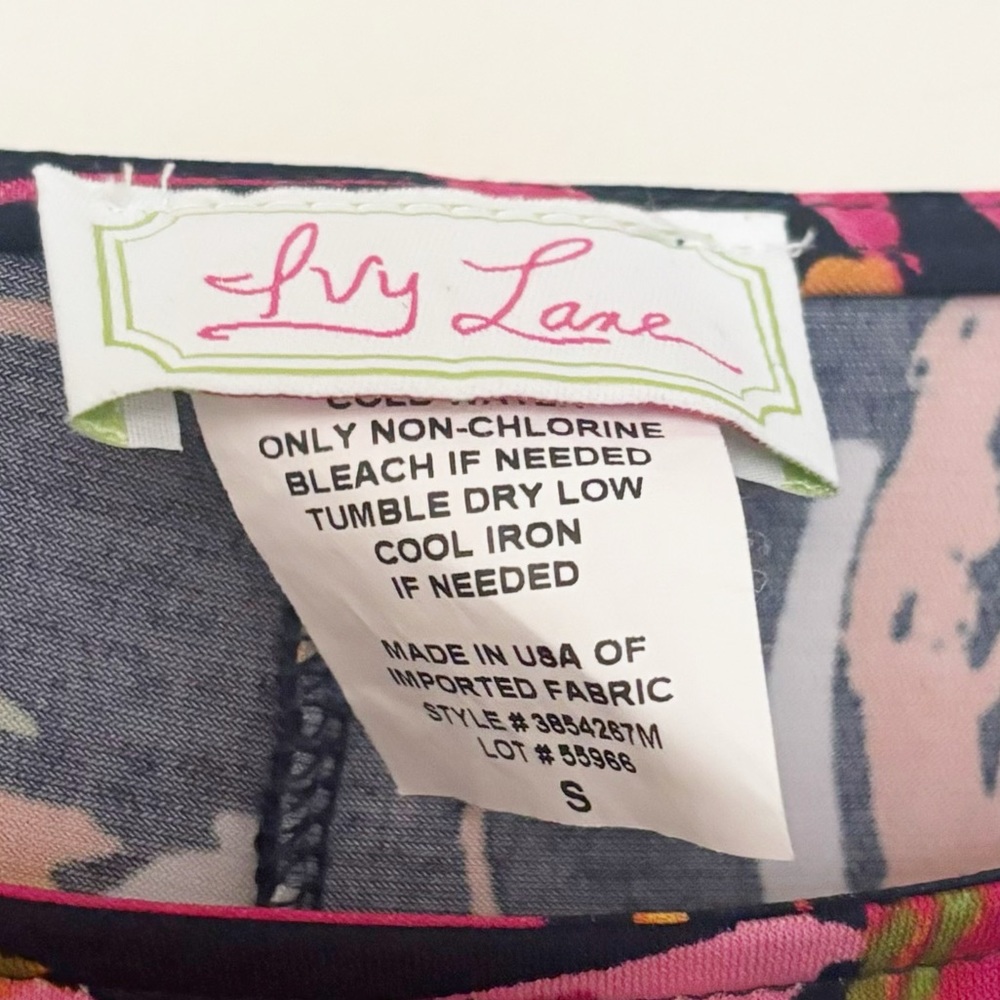 Ivy Lane Womens Dress Tropical Stretchy Swing Floral Midi Vintage Size Small - Picture 5 of 5